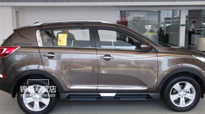 悦达起亚智跑车身彩条贴纸个性拉花车身腰线装饰彩条车身贴改装台湾