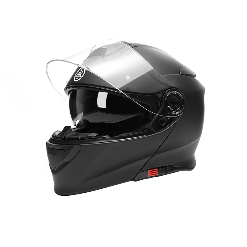 yamaha雅马哈摩托车电动车头盔3c认证双镜片全盔防晒揭面盔男女四季