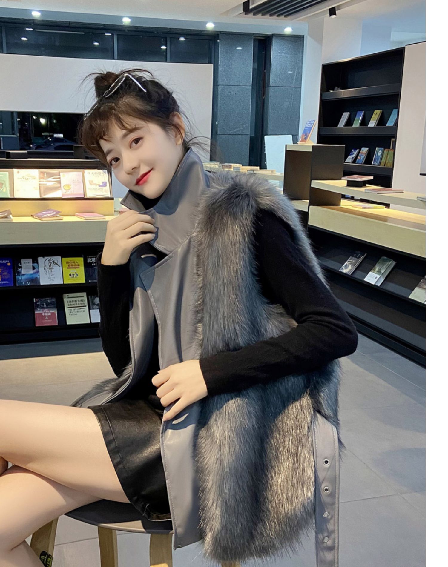 【轻奢高端】雅鹿皮草2021年新款时尚洋气高端气质皮草潮百搭马夹外穿