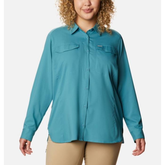 columbia哥伦比亚女装衬衫长袖宽松吸湿排汗防晒轻质卷袖舒适休闲时尚