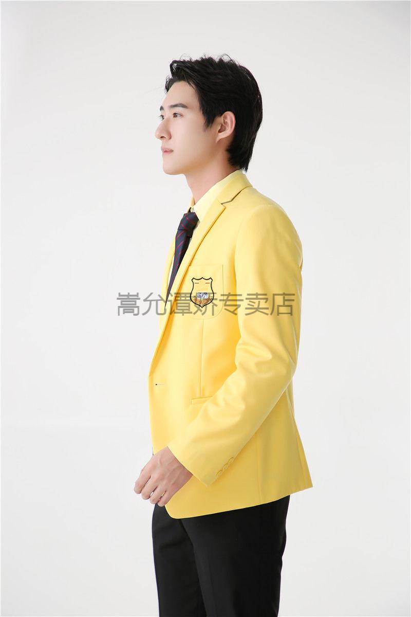 工装西服男套装新款玛雅房屋中介工作服男女西装外套浅黄色房地产销售