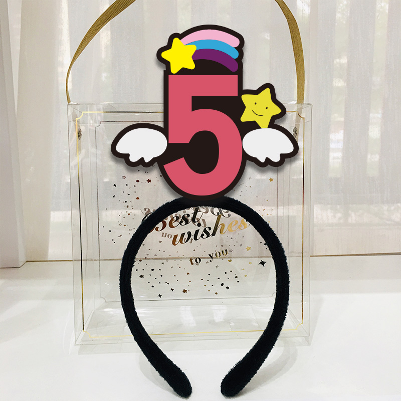 拼音节名字母发箍定制头饰数字发卡可爱创意字母个性手势活动道具