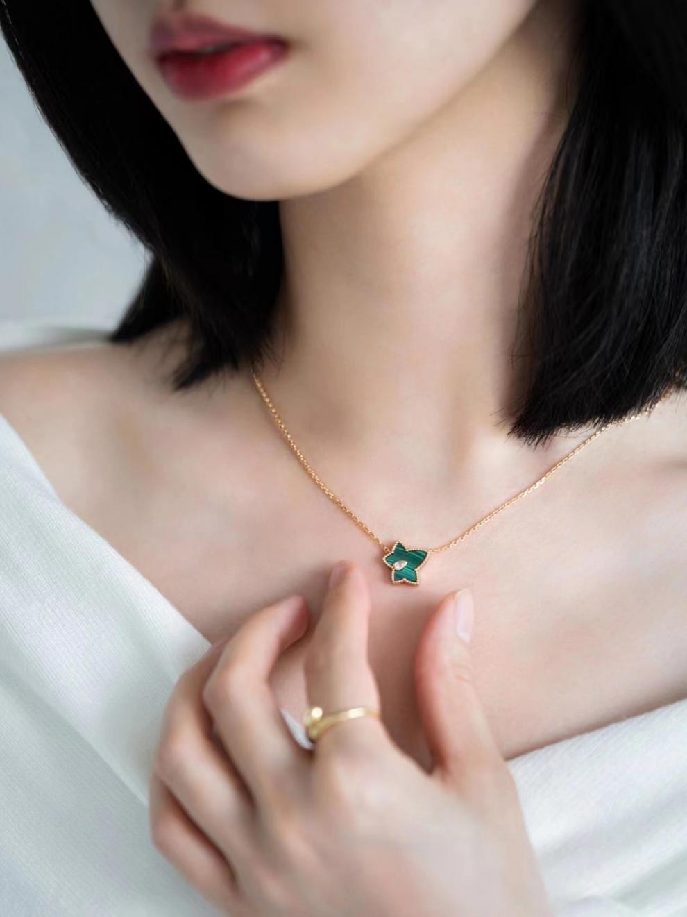 罗拉rose项链 lolarose常青藤项链女孔雀石白贝母小众锁骨链罗拉玫瑰