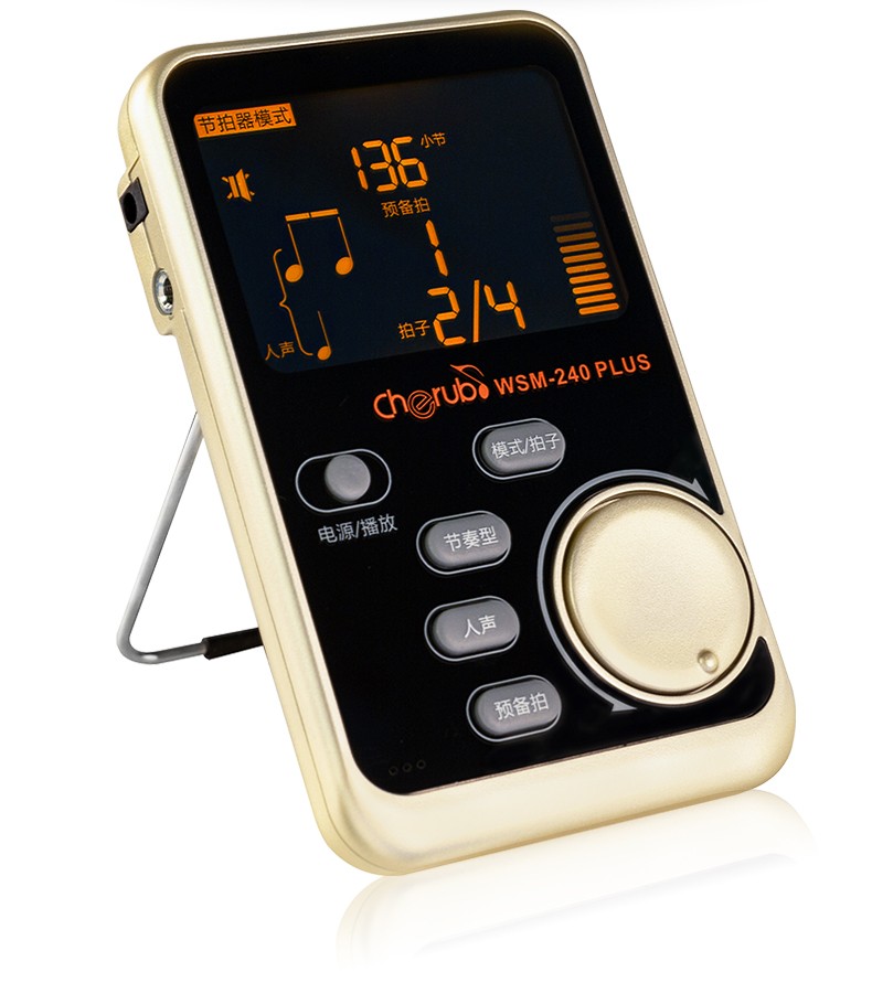 小天使充电电子节拍器人声调音器古筝钢琴考级吉他架子鼓乐器小天使ws