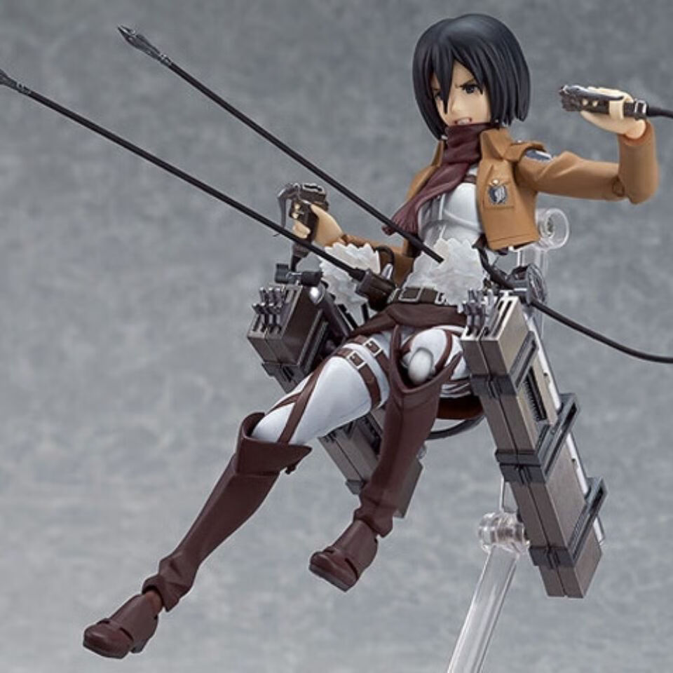 优质版动漫进击的巨人手办203三笠阿克曼figma盒装可动模型摆件