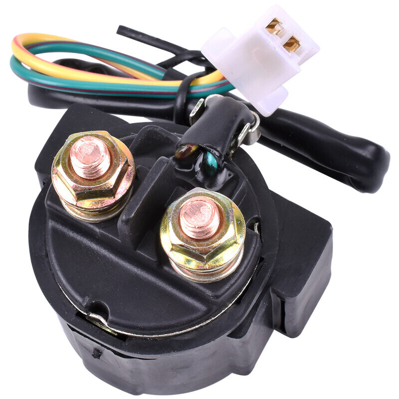 摩托车继电器12 五羊本田125福喜弯梁踏板车配件 马达启动器通用 12v
