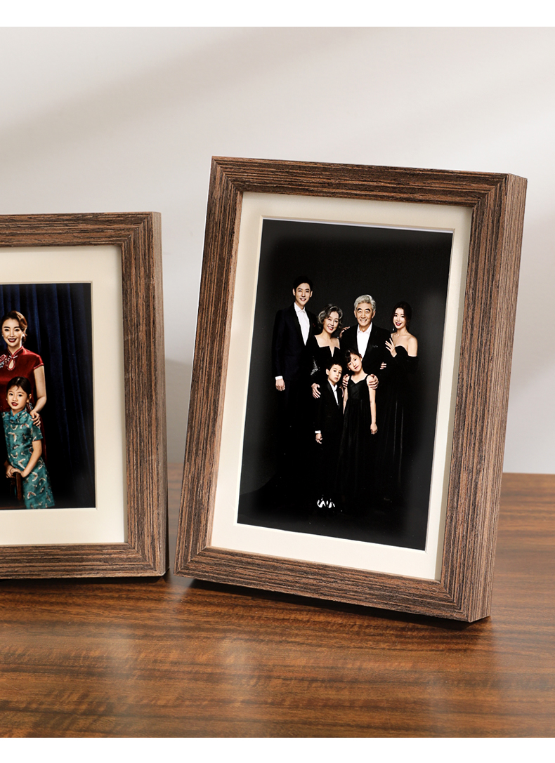相框摆台木制洗照片做成相框8摆台简约6寸全家福小画框挂墙7像框5摆件