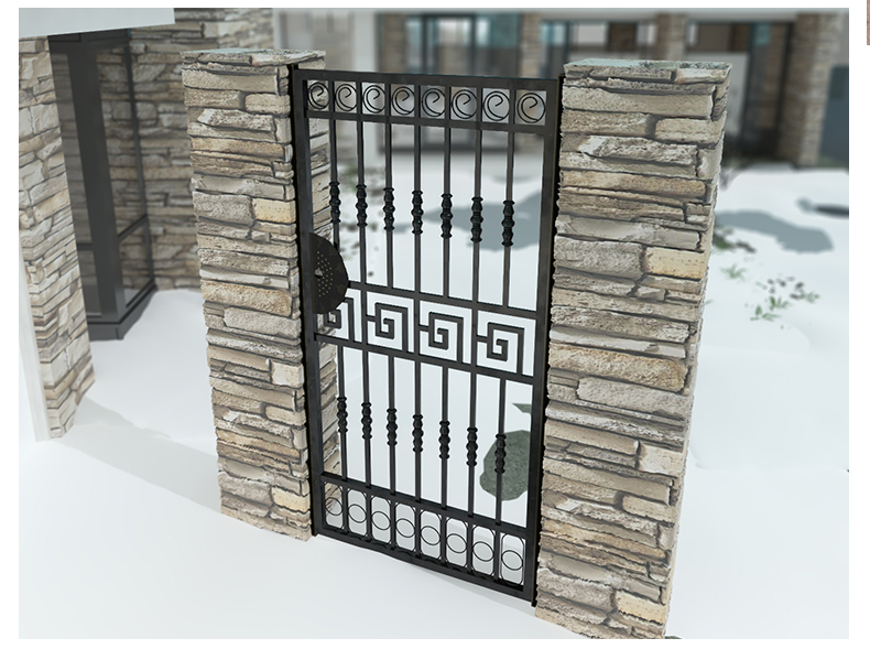 铁栅栏门户外栅栏门铁门小门别墅铁艺庭院门大门乡村花园欧式对开小区