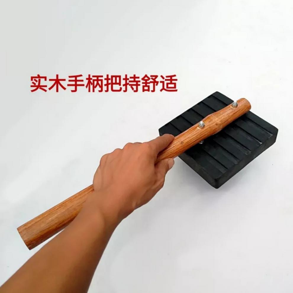 地砖安装工具铺贴地板砖瓷砖拍打板敲打板带木柄橡胶板泥工拍木柄卡扣