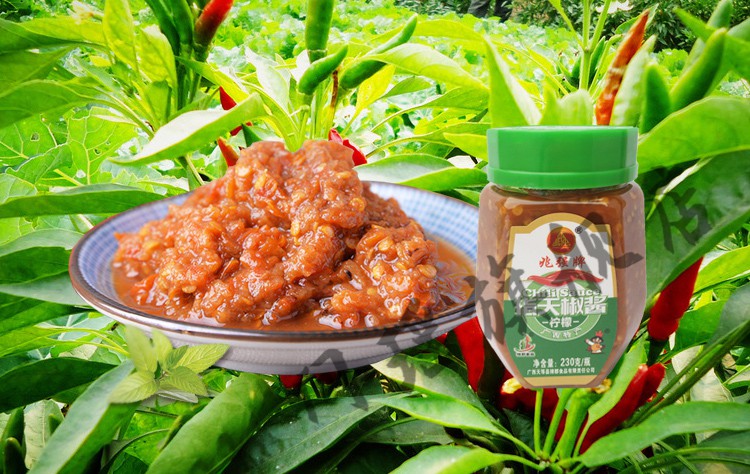 广西天等辣椒酱 兆强牌辣椒酱指天椒酱 柠檬味 指天椒辣椒酱蒜蓉香辣