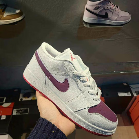 aj·1空中飞人乔1 low gs 情人节女子低·帮篮球鞋554723-161紫聨名