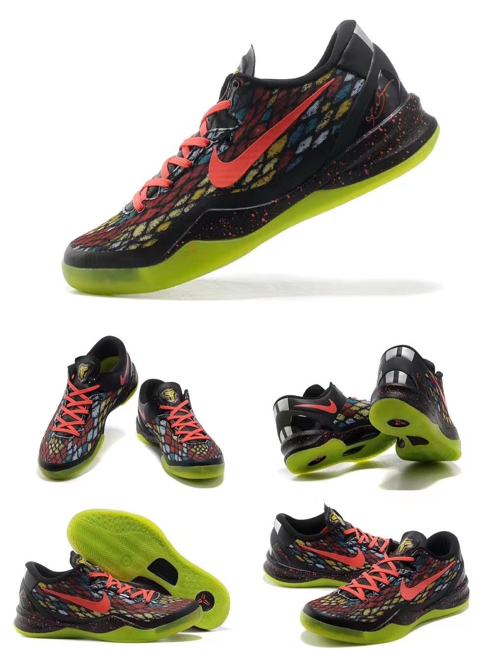 kobe 8 科比8代篮球鞋 zk8 学生防滑耐磨减震气垫实战男子运动鞋 黑蓝