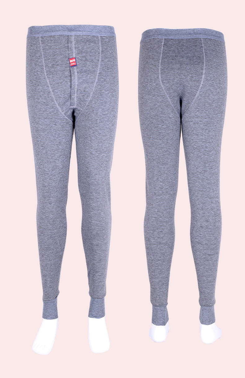 男士冬季加厚打底裤士保暖裤线裤冬绒裤线裤打底裤加绒加厚秋裤单件浅