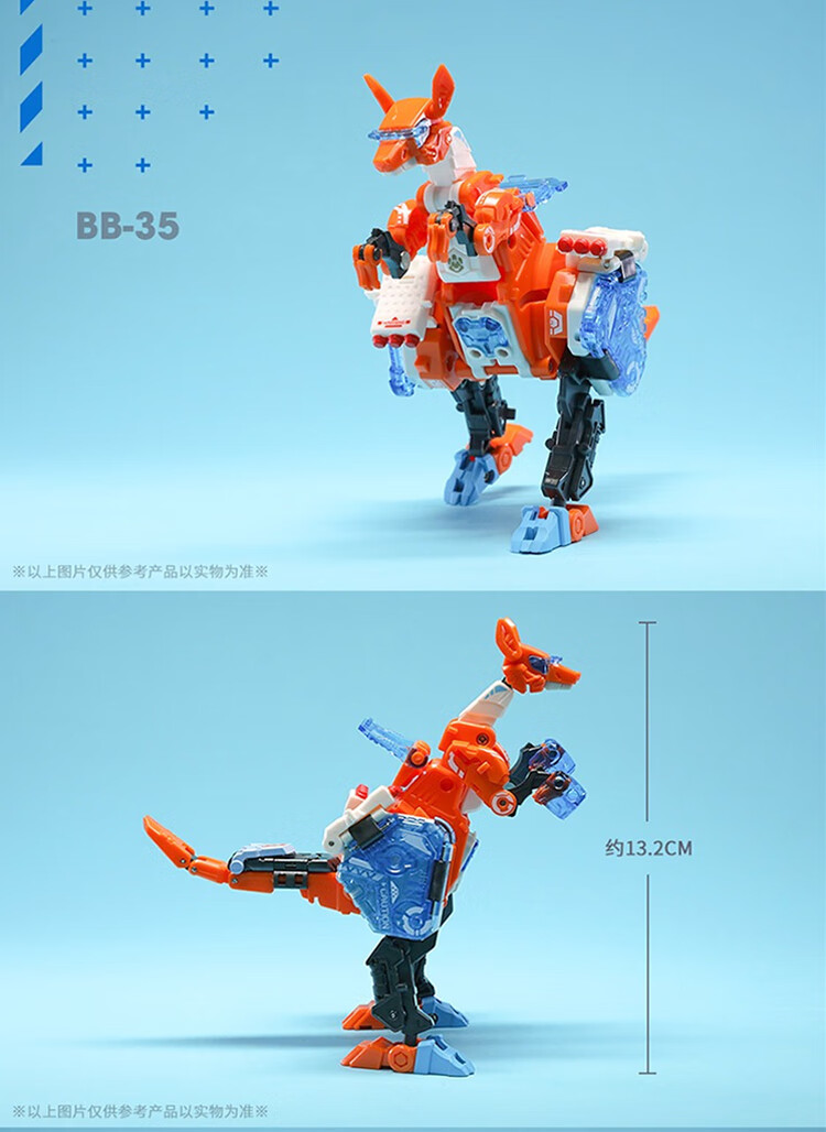 35反弹球袋鼠变形方块模型男孩玩具礼物 大白鲨(专柜)无特典【图片