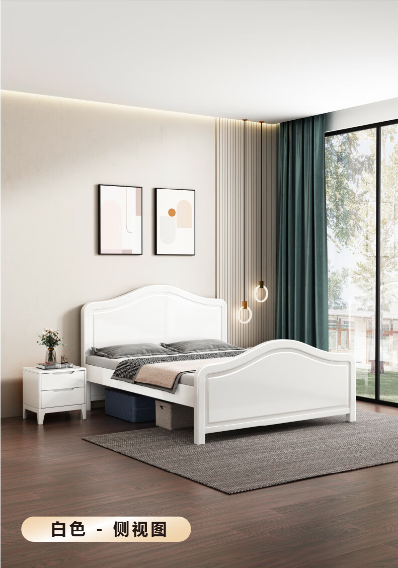 8米双人老式加高床1.35高脚床离地50/60cm老人1.5米单人1.