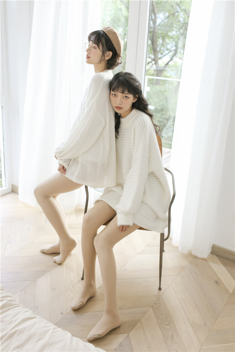 光腿袜秋冬加绒加厚连裤袜肤色假透肉打底裤透肤保暖连体丝袜光腿肤薄