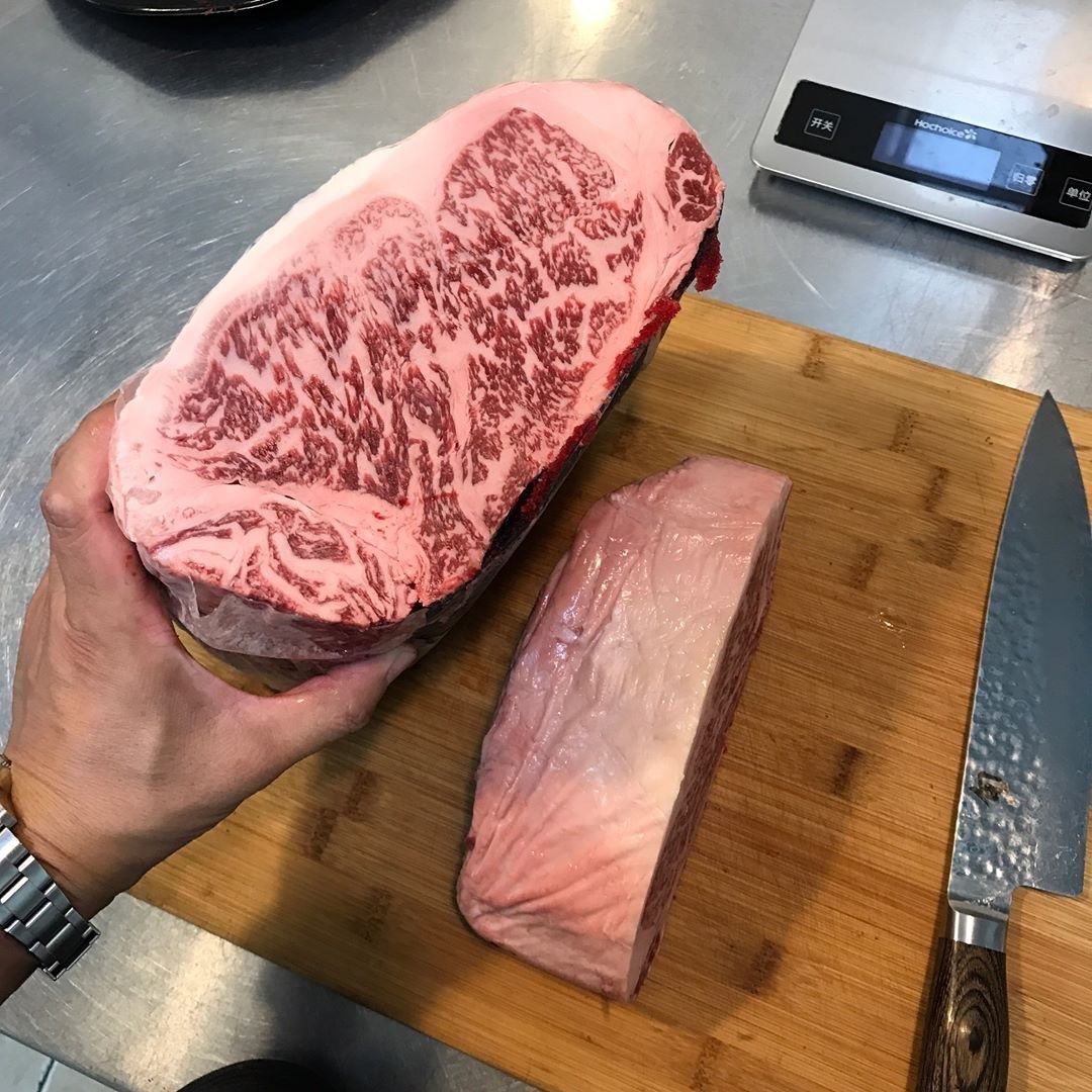 澳州m9 和牛雪花西冷牛排500g顺丰纯血原切厚切wagyu顺丰 料橙伯乐 m9