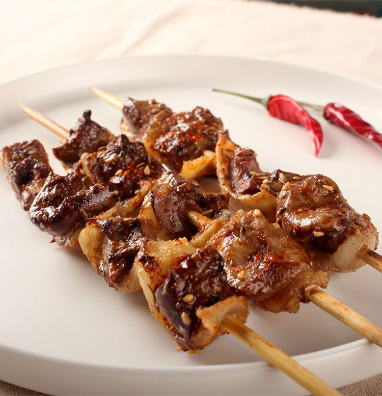 望京小腰40串鲜猪腰烧烤半成品小腰烧烤食材商用竹签小腰串