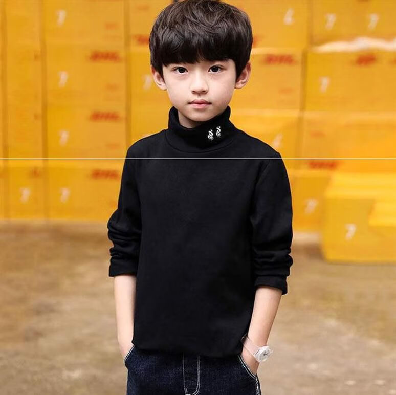 &卍凡普斯尚10-11岁童装男童高领打底衫冬季儿童加厚加绒保暖上衣大童