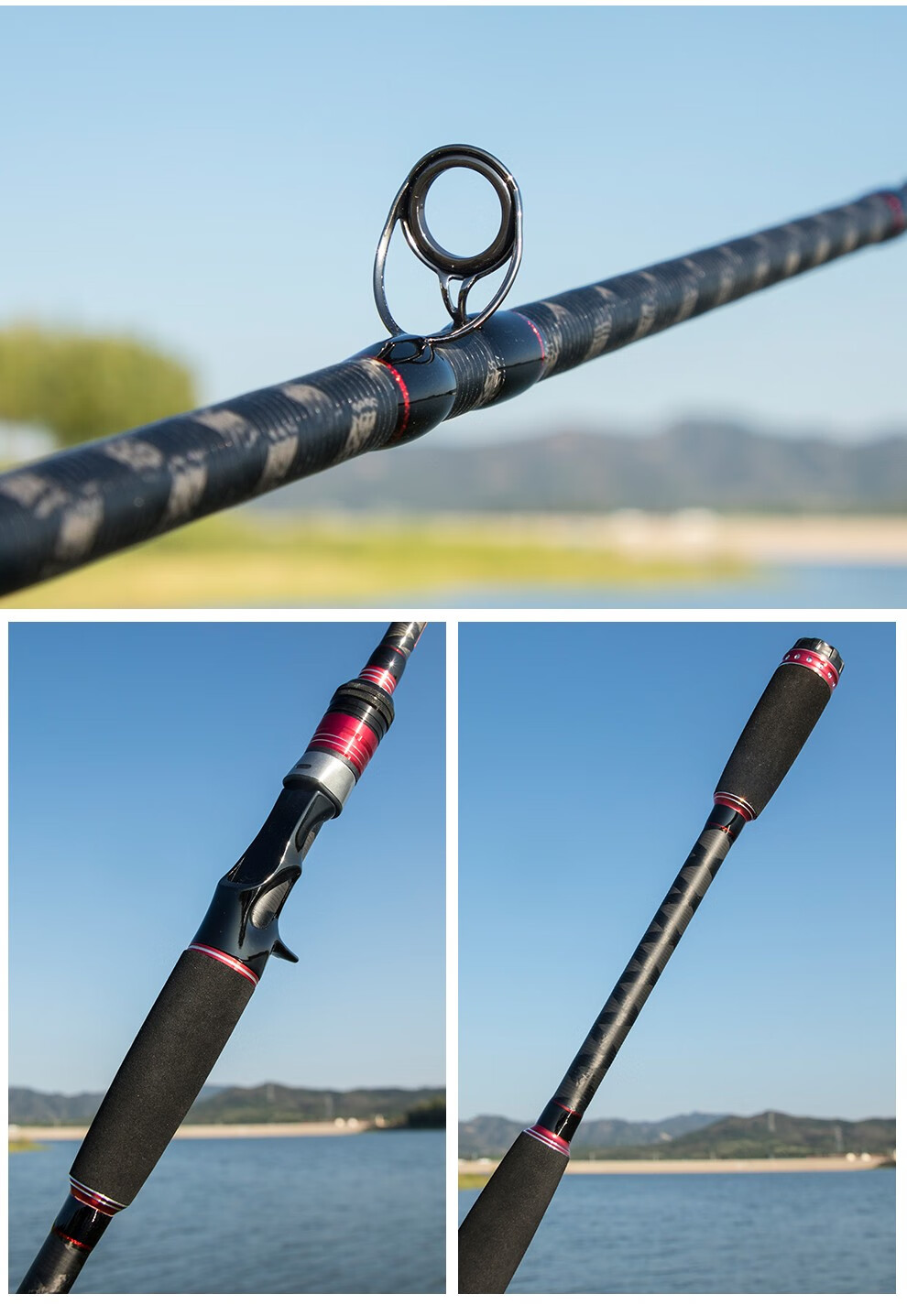 光威(gw) 雪雁战雷雷强竿黑鱼竿路亚竿碳素远投打黑xh超硬调枪柄水滴