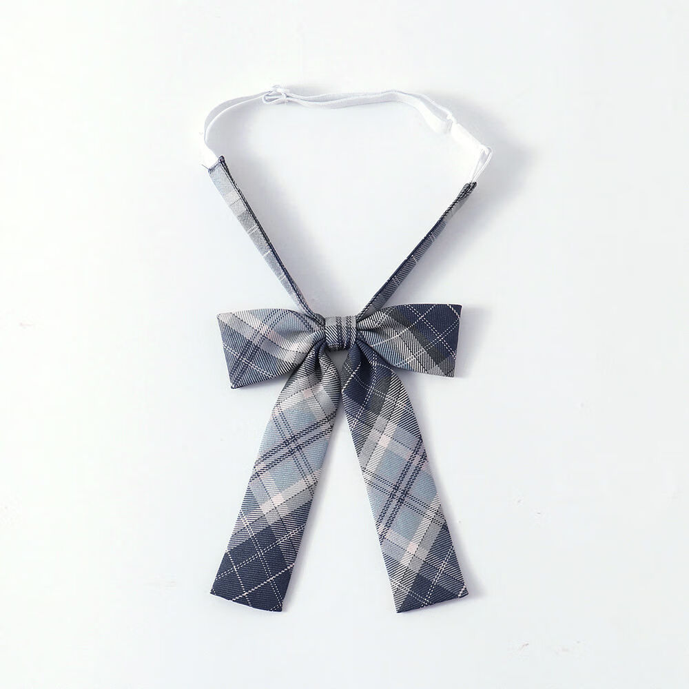 jk领带 jk制服灰棕黑格配饰 青野/诸神黄昏/领结领带 碳灰手打领带