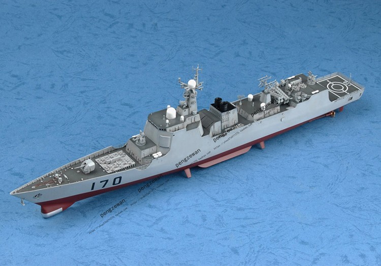 导弹驱逐舰电动拼装模型海模竞赛器材diy军舰模型可下水 兰州号电动