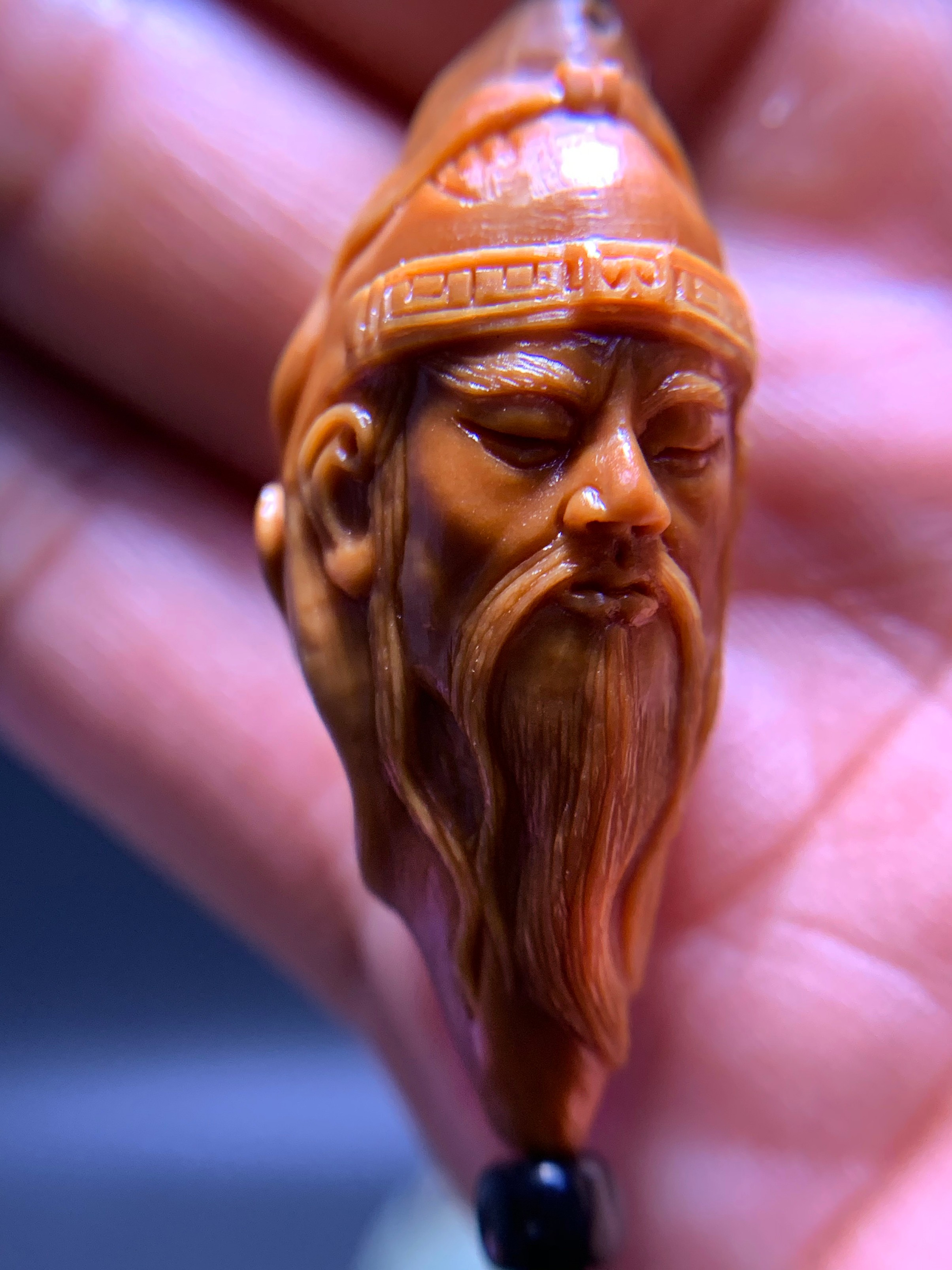 跨年特价微韵苏南工橄榄核大师纯手工雕刻关公羽关关二爷单粒单颗单籽