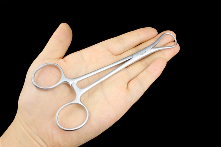 上海医疗器械厂jz金钟妇产科手术器械医用14cm腹壁牵拉钳圆头子宫抓钳
