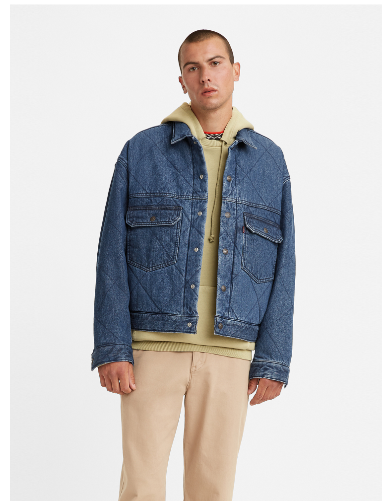 levis李维斯21秋季新款男士蓝色立领牛仔棉服 a0759-0000 蓝色 xl