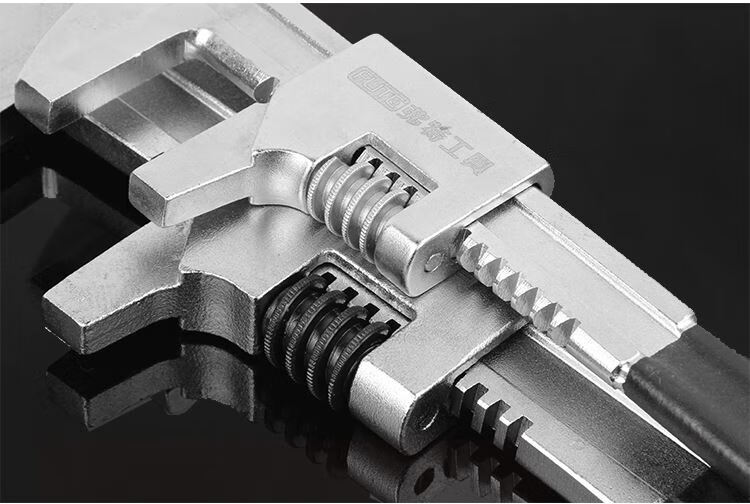 直角大开口活动扳手汽车板轴装卸工具 威达光柄直角扳手375mm【图片