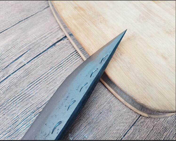 杀猪刀屠夫专用屠宰刀开边刀斩骨刀砍骨刀 纯手工锻打铁柄斩骨刀