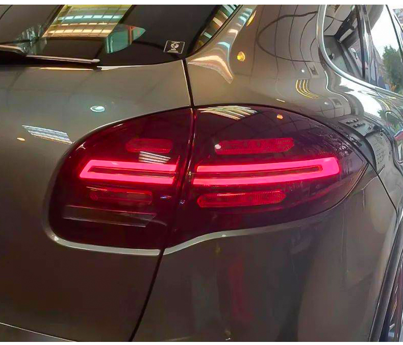 适用于保时捷卡宴尾灯总成1114款cayenne改装led后尾灯流水转向灯1114