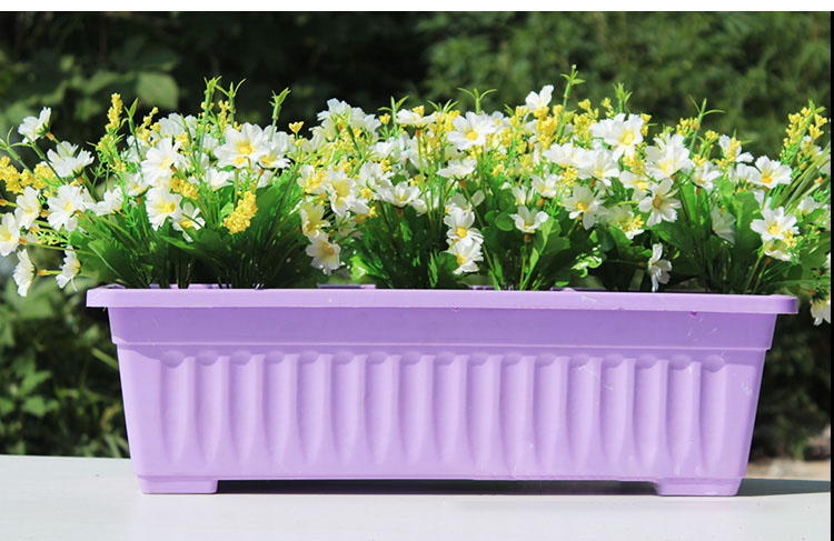 厂家直销花盆种植箱阳台种菜盆加厚花箱塑料花槽长方形配托盘蔬菜多肉