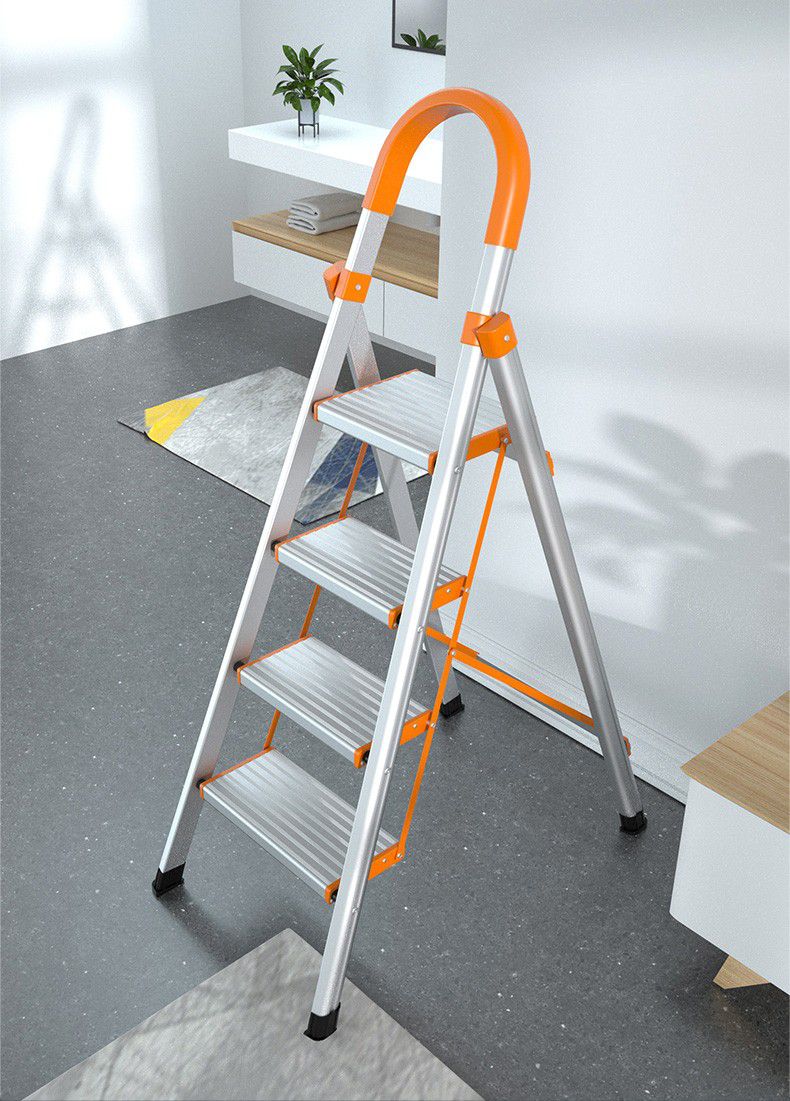 梯子家用折叠人字梯伸缩梯加厚铝合金梯子工程楼梯京闪配5步铝合金
