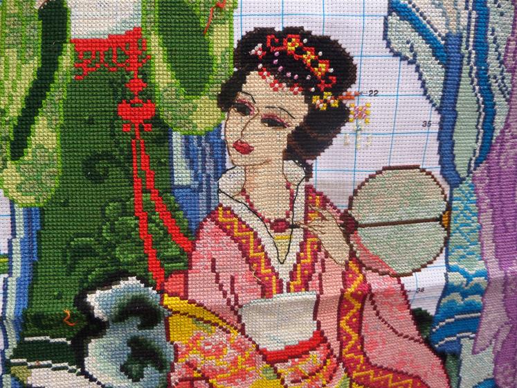 纯手工十字绣成品红楼群芳图梦红楼金陵十二金钗美女挂画人工绣的闪康