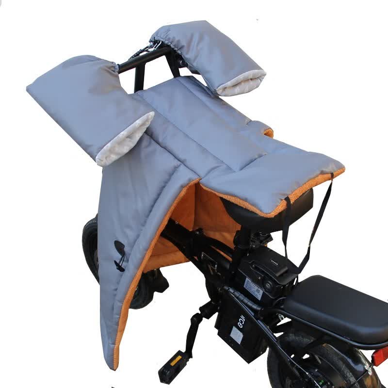 三轮车挡风被折叠电动自行车挡风被冬季加绒加厚代驾电瓶车小型开叉