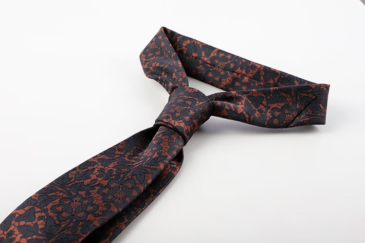 啄木鸟暗色礼盒装暗纹大气7cm轻奢英伦风韩版混纺正装商务领带男士潮