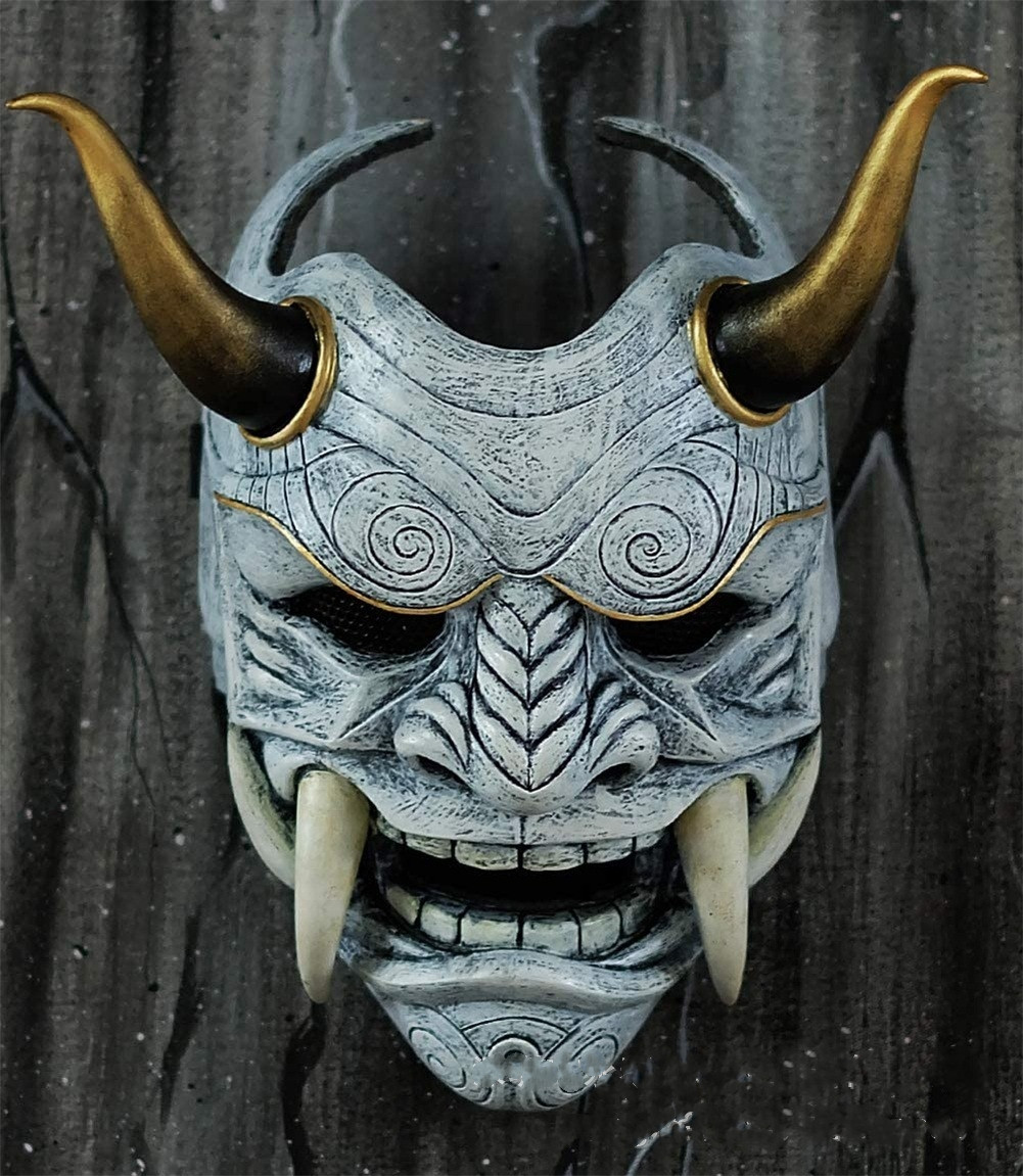 般若面具 般若面具你好剧本杀气氛道具cosplay面罩万圣节密室逃脱鬼屋