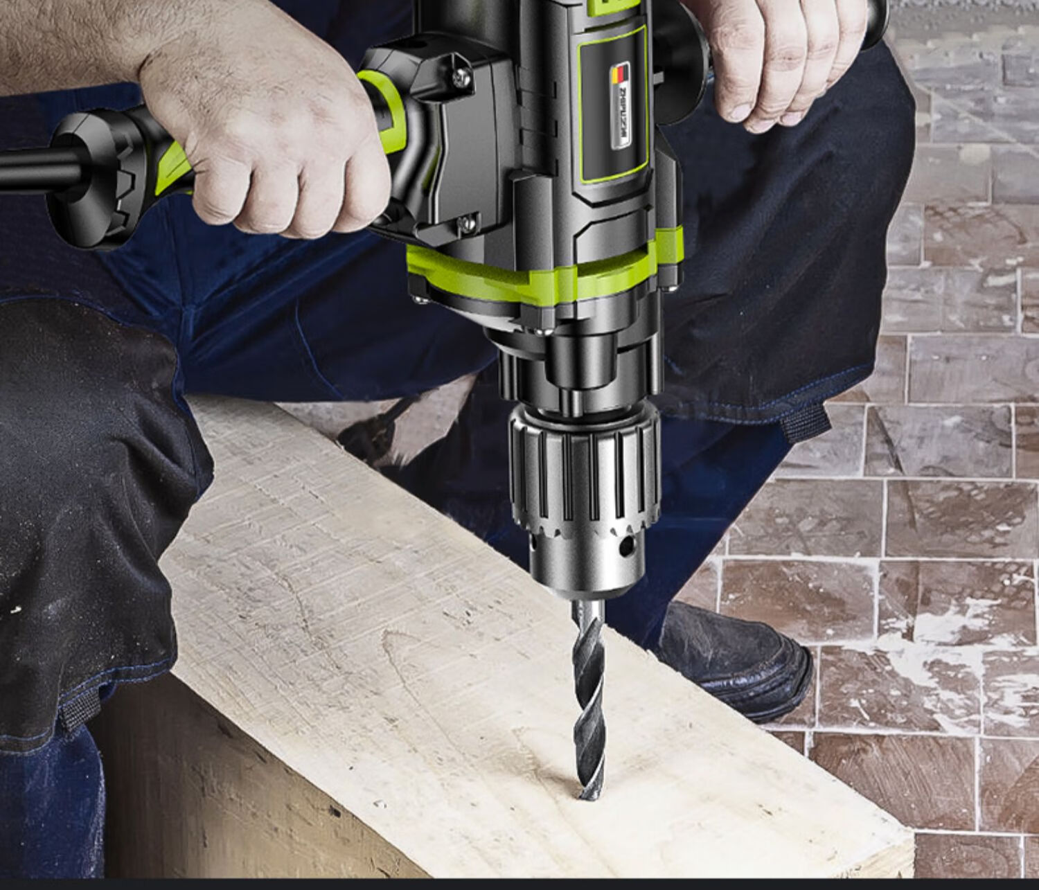 德国飞机钻手电钻搅拌机电动工业家用打灰机腻子粉大功率电钻 【2800