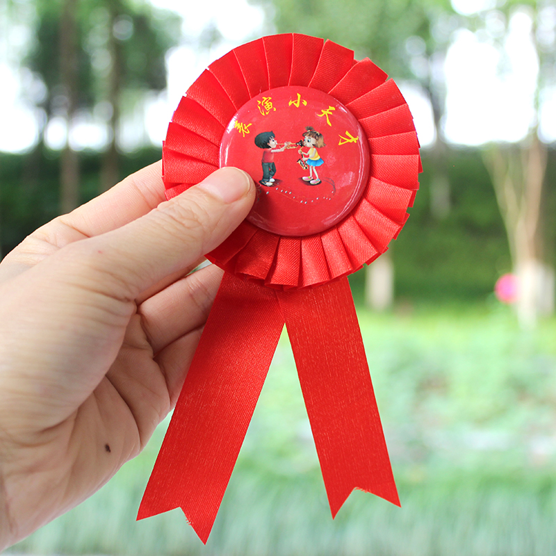 小学生开学季奖品幼儿园老师表彰红色小红花胸花激励励志学霸礼物小能