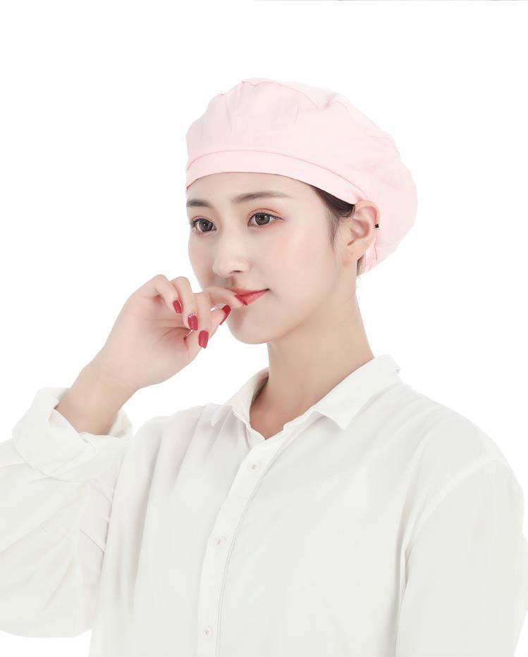 雷立行 纺织女工帽女食品帽子卫生帽白色车间工作帽工厂工作帽子 蓝色