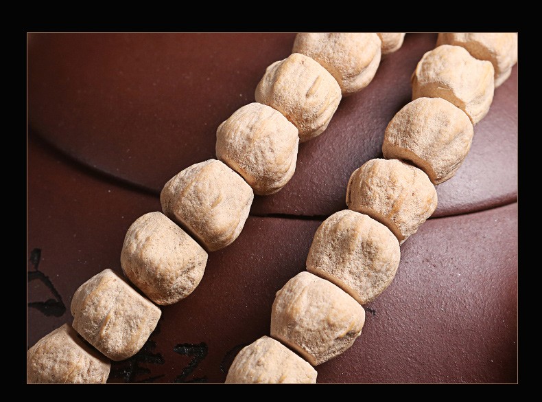 天然西藏热振寺原桩百香籽菩提子108颗原籽佛珠手串男女鬼脸热振寺百