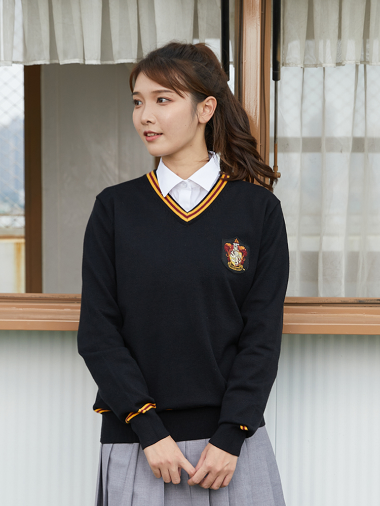 哈利波特毛衣联名款背心马甲衣服霍格沃茨校服斯莱特林学院服赫奇帕奇