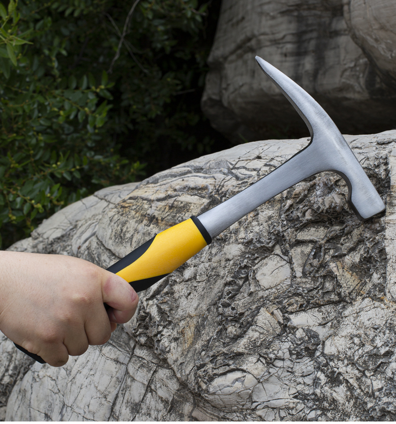 地质锤专用勘探锤尖头平扁头一体采石采矿锤逃生锤泥工锤子钣金锤精品