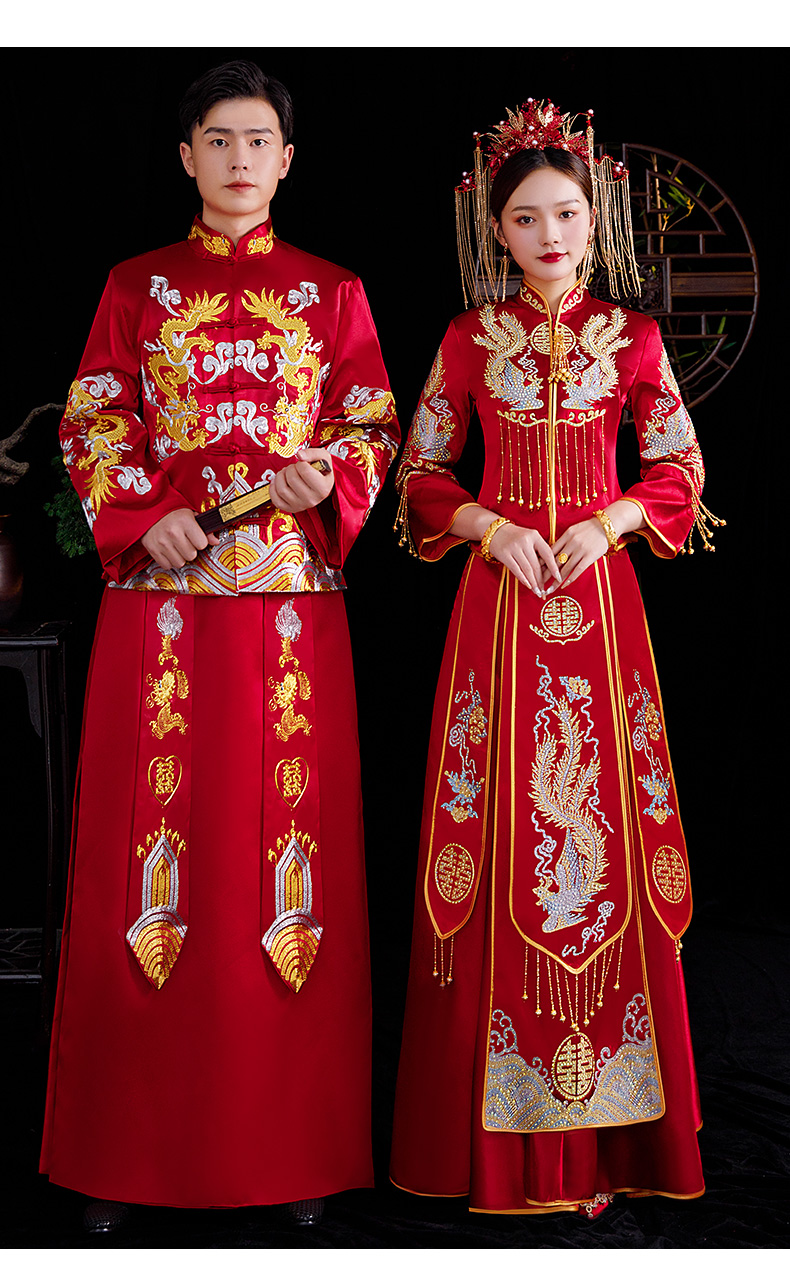 阿亨中式古代汉服嫁衣出嫁古装秀禾服新娘2021年新款夏季薄款中式嫁衣