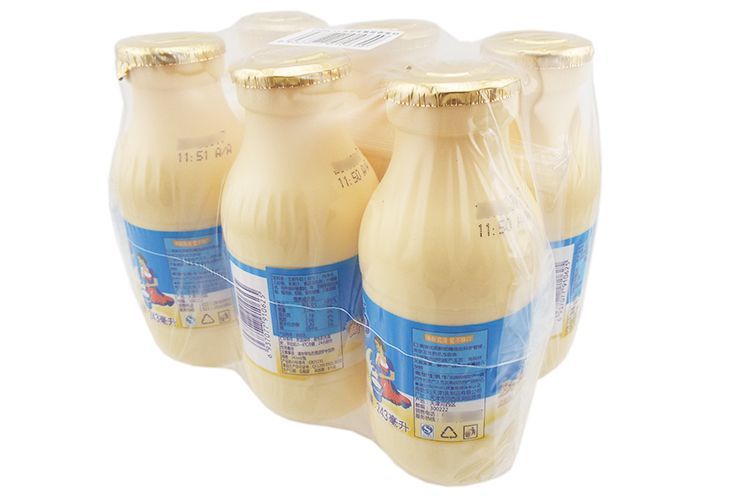 子母牛奶子母奶弗里生乳牛243ml6瓶纯牛奶香蕉味