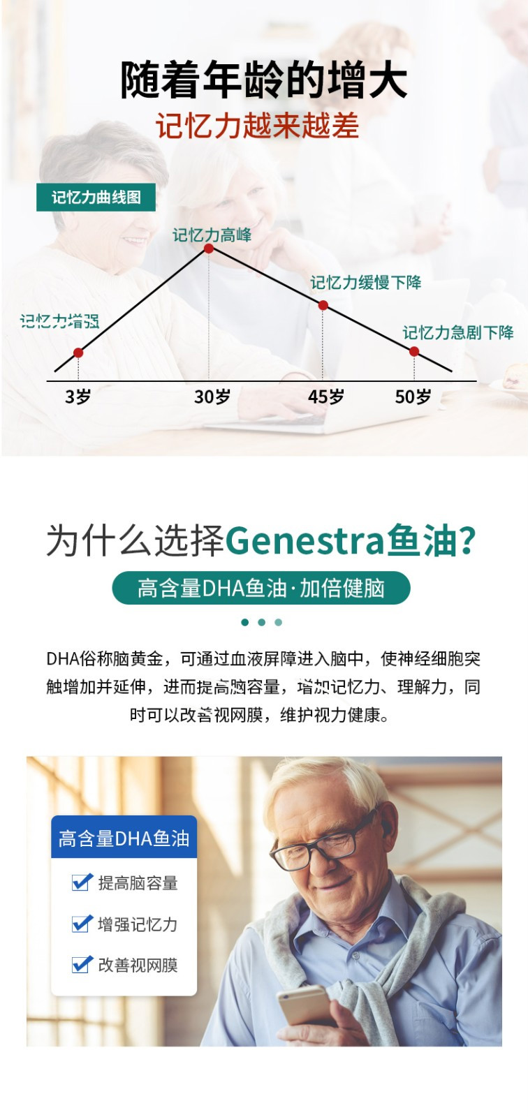 脑萎缩脑供血不足能搭药萃枫苷保健品1瓶装营养修复脑神经补充脑营养