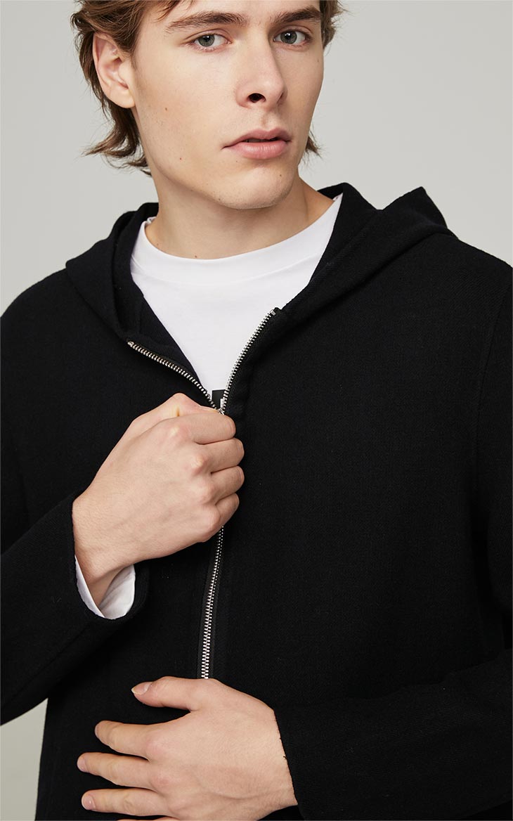 商场同款jlindeberg金林德伯格新款潮流休闲绵羊毛混纺连帽中长款大衣