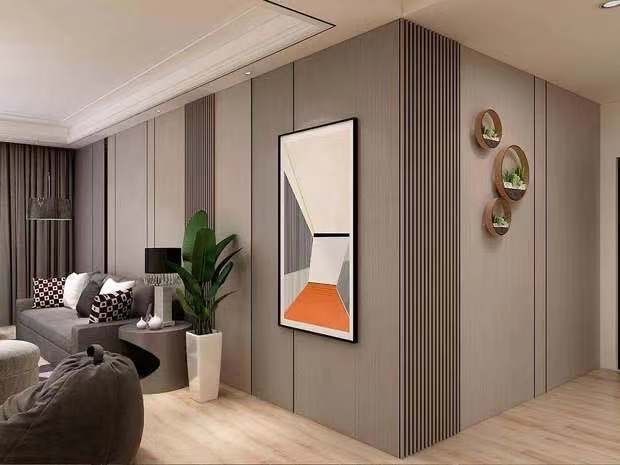 定制适用木饰面板竹木纤维饰面板免漆木饰面背景墙护墙板装饰板uv板