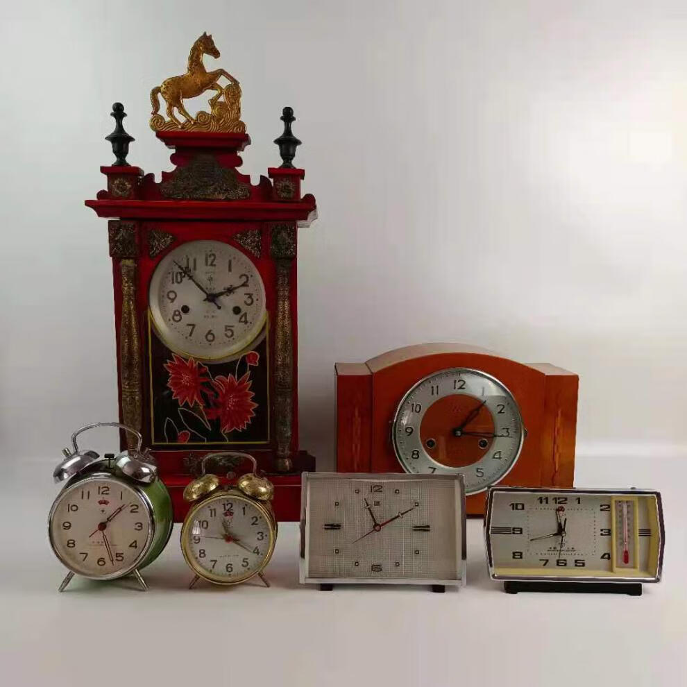 老物件古玩 怀旧物件 民俗怀旧老物件老座钟挂钟马钟小闹钟古董古玩